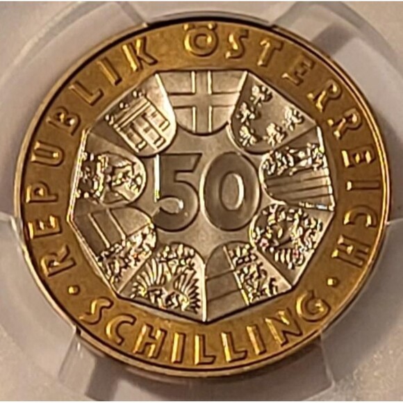 Austria 1997 50 Schilling Wiener Secession 100th Anniversary MS69 PCGS - Picture 4 of 4